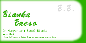 bianka bacso business card